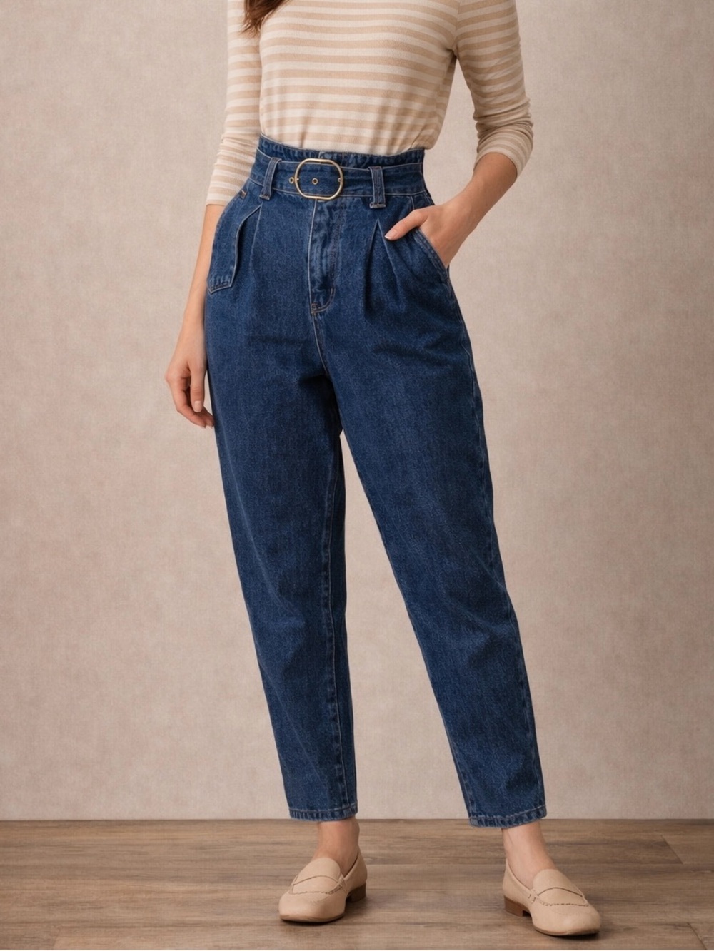 High Rise Jeans with Belt Forever 21